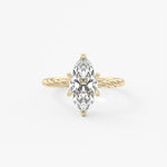 Marquise Twisted Multi Stones Lab Grown Diamond Engagement Ring