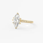 Marquise Twisted Multi Stones Lab Grown Diamond Engagement Ring