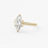 Marquise Twisted Multi Stones Lab Grown Diamond Engagement Ring