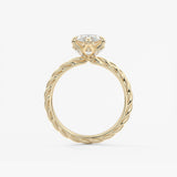 Marquise Twisted Multi Stones Lab Grown Diamond Engagement Ring