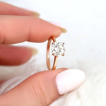 Stunning 2.0 CT Round Moissanite Engagement Ring with Solitaire Design 9