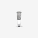0.85 TCW Round Moissanite Pave Men's Wedding Band in Solid Gold 2