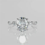 Stunning 2.11 CT Oval Moissanite Engagement Ring with Dainty Pave Design 4