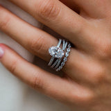 Round Cut Cubic Zirconia in 925 Sterling Silver Ring 1