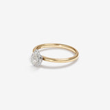 Stunning 0.3 CT Pear Moissanite Engagement Ring In Halo Design 4