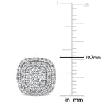 Round Cut Cubic Zirconia in 925 Sterling Silver Earrings 6