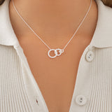 Round Cut Cubic Zirconia in 925 Sterling Silver Necklace 5