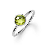 0.84 CT Round Peridot Lab Made Diamond-August Birthstone Engagement Ring 6