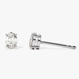 2.0 TCW Oval Cut Moissanite Stud Earrings in Gold 4