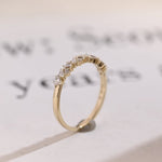 Stunning 0.3 TCW Round, Marquise & Emerald Moissanite Stones Half Eternity Wedding Band 5