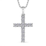 Round Cut Cubic Zirconia in 925 Sterling Silver Necklace 1