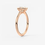 Cushion Milgrain Bezel Lab Grown Diamond Engagement Ring