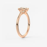 Cushion Milgrain Bezel Lab Grown Diamond Engagement Ring