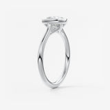 Cushion Milgrain Bezel Lab Grown Diamond Engagement Ring