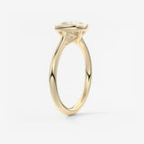 Cushion Milgrain Bezel Lab Grown Diamond Engagement Ring