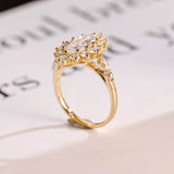 Stunning 1.0 - 2.0 CT Marquise Moissanite Engagement Ring with Pave & Hidden Halo Design 5