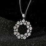 Round Cut Cubic Zirconia in 925 Sterling Silver Necklace 3