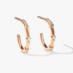 0.30 TCW Round Cut Moissanite Dainty Huggies Earrings in Gold 4