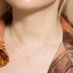 0.50 CT Round Moissanite Diamond Cluster Pendant Necklace in Solid Gold 1