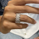 Stunning 3.03 CT Marquise Moissanite Stones Wedding Bands 2