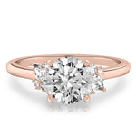 Stunning 0.50-1.50 CT Round Moissanite Engagement Ring With Cluster Design 7