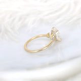 Stunning 2.5 CT Oval Moissanite Engagement Ring with Hidden Halo Design 2