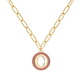 1.155 TCW Round Garnet Lab Made Diamond- July Birthstone Pendant 6