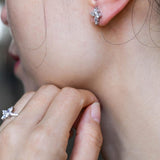0.20 TCW Round & Marquise Cut Moissanite Stud Earrings in Gold 4