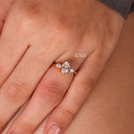 Stunning 2.0 CT Oval Moissanite Engagement Ring with Three Stone Design 9