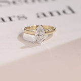 Stunning 1.0 - 2.0 CT Marquise Moissanite Engagement Ring Solitaire Style 1