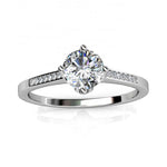 Round Cut channel Setting Cubic Zirconia in 925 Sterling Silver Ring 3