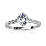 Round Cut channel Setting Cubic Zirconia in 925 Sterling Silver Ring 3