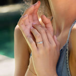 Stunning 0.5 CT Round Moissanite Stones Engagement Ring In Cluster Design 3