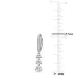 Round Cut Cubic Zirconia in 925 Sterling Silver Earrings 4