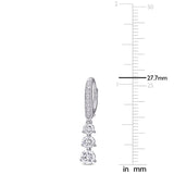 Round Cut Cubic Zirconia in 925 Sterling Silver Earrings 4