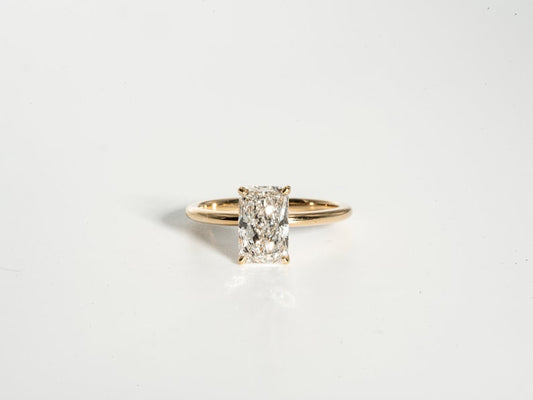 Stunning 1.70 CT Radiant Moissanite Engagement Ring with Solitaire Design 1