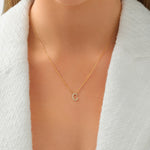 Round Cut Cubic Zirconia in 925 Sterling Silver Necklace 4