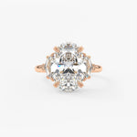 Oval Three Stone Lab Grown Diamond Engagement Ring
