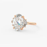 Oval Three Stone Lab Grown Diamond Engagement Ring