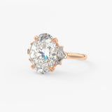 Oval Three Stone Lab Grown Diamond Engagement Ring