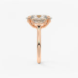 Oval Three Stone Lab Grown Diamond Engagement Ring