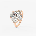 Oval Three Stone Lab Grown Diamond Engagement Ring