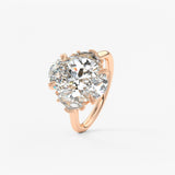 Oval Three Stone Lab Grown Diamond Engagement Ring