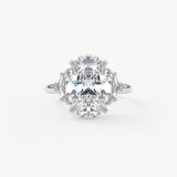 Oval Three Stone Lab Grown Diamond Engagement Ring