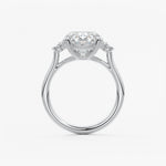 Oval Three Stone Lab Grown Diamond Engagement Ring