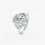 Oval Three Stone Lab Grown Diamond Engagement Ring