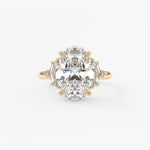 Oval Three Stone Lab Grown Diamond Engagement Ring