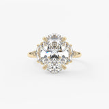 Oval Three Stone Lab Grown Diamond Engagement Ring