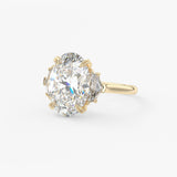Oval Three Stone Lab Grown Diamond Engagement Ring