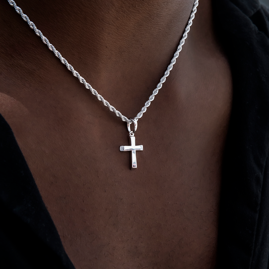 Cross Pendant Style Silver Pendant for Him 1